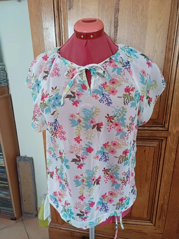 Floral voile blouse size 40 – photo 3